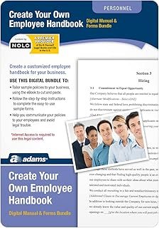 Adams Create Your Own Employee Handbook, Forms on CD (SS4324)