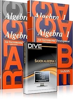 Saxon Algebra 1: 3rd Edition Homeschool Kit with Solutions Manual & DIVE Instructional CD